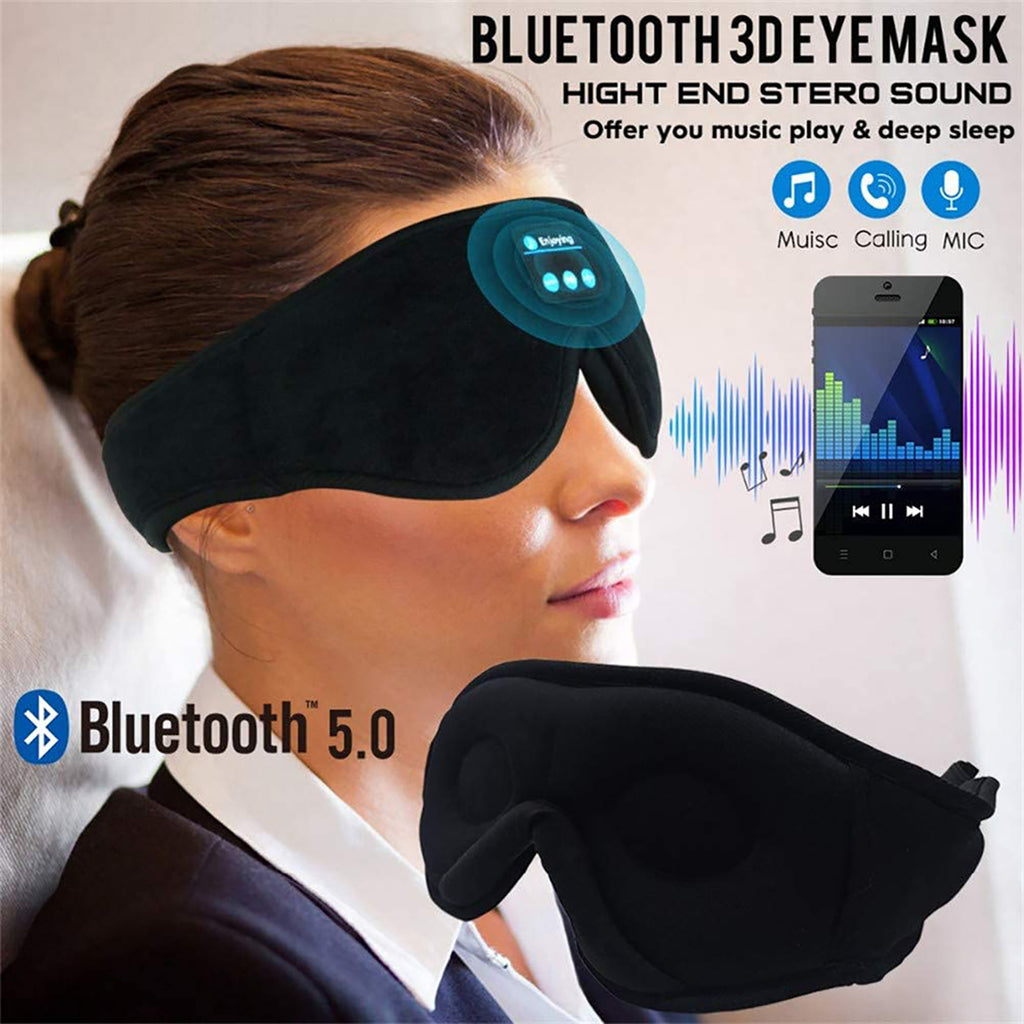 Bluetooth sleep mask with built-in speakers