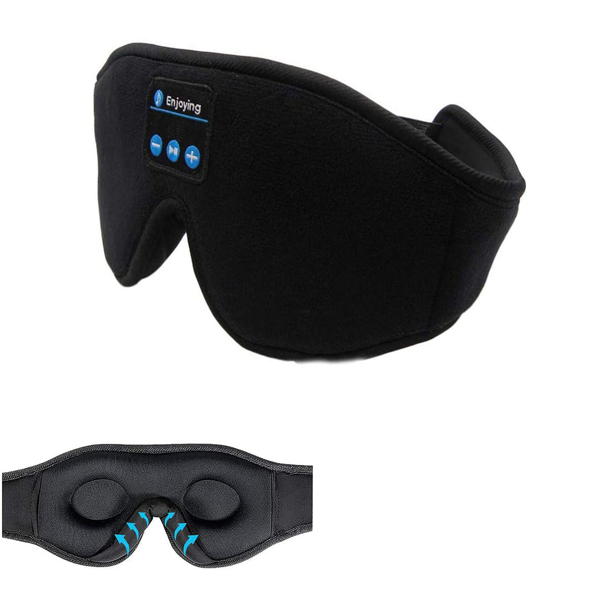 Wireless music eye mask side view