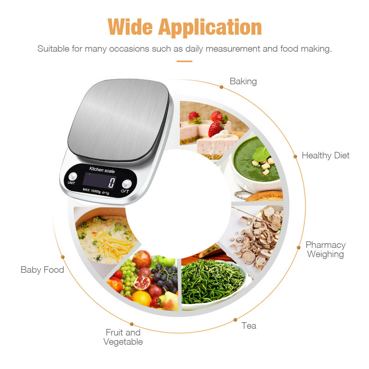 Kitchen scale digital display showing grams and ounces