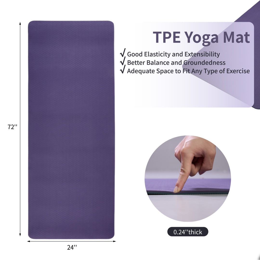 TPE yoga mat multiple color options available