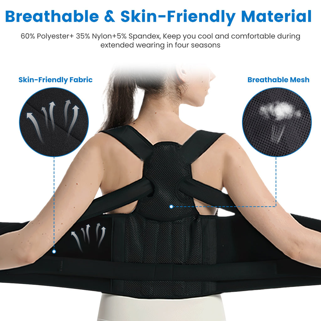 Adjustable Posture Corrector Back Brace - Invisible Under Clothes, Pain Relief for Men & Women - lifestyle shot