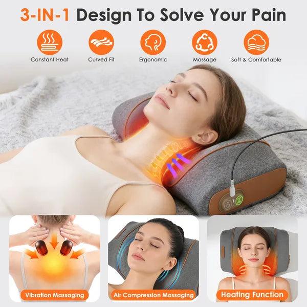 Neck massager pillow controls