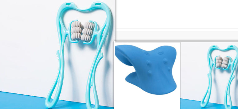 Deep Tissue Neck & Shoulder Massager - 6-Wheel Manual Roller for Pain Relief - view 31