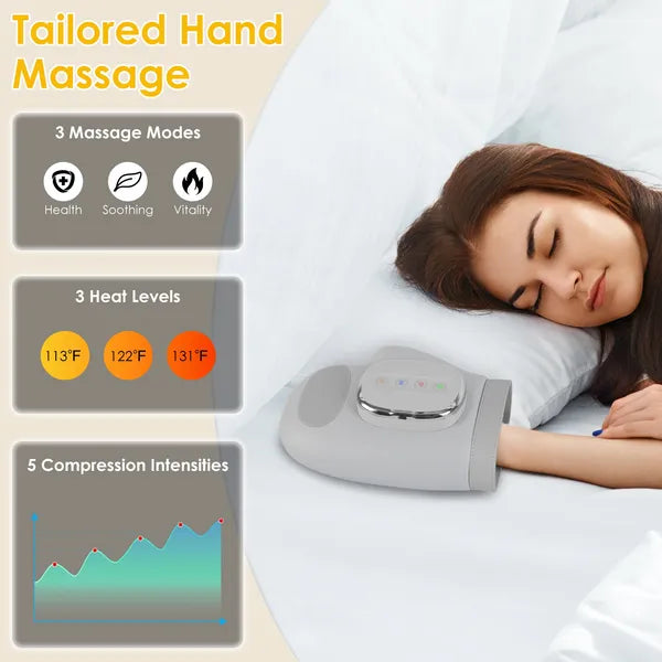 Hand massager in use