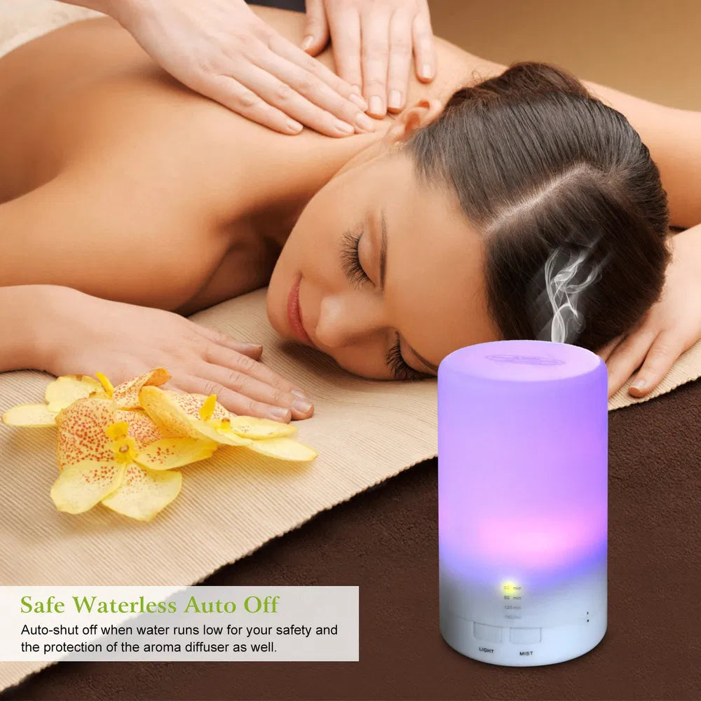 Cool mist aroma diffuser LED light modes