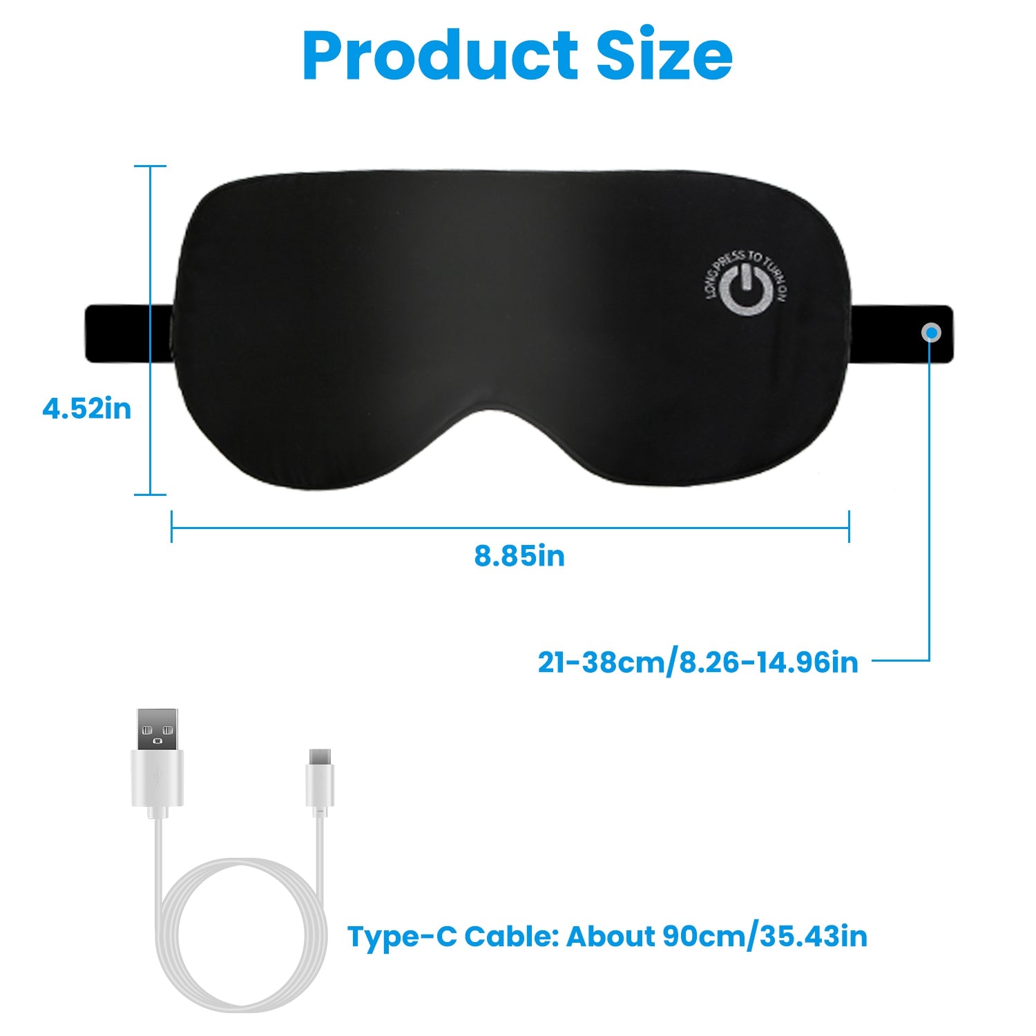 Cordless Heated Eye Mask - Silk Sleep Compress with 3 Temperature Settings & Auto Shut-Off - lifestyle shot